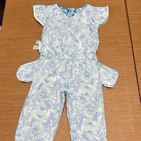 Lilly Pulitzer girls size L 8-10 jumpsuit mermaids - Picture 8 of 12